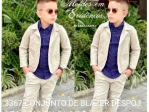 3367 CONJUNTO DE BLAZER DESPOJADO COM CALÇA DE 2 À 14