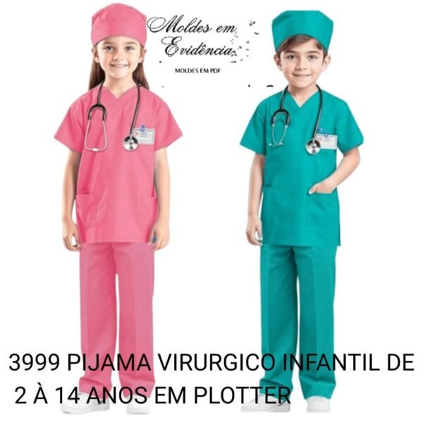 3999 PIJAMA CIRURGICO INFANTIL DE 2 À 14 ANOS