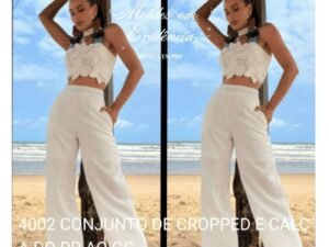4002 CONJUNTO DE CROPPED E CALÇA DO PP AO GG