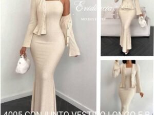 4005 CONJUNTO VESTIDO LONGO E BLAZER DO PP AO G5