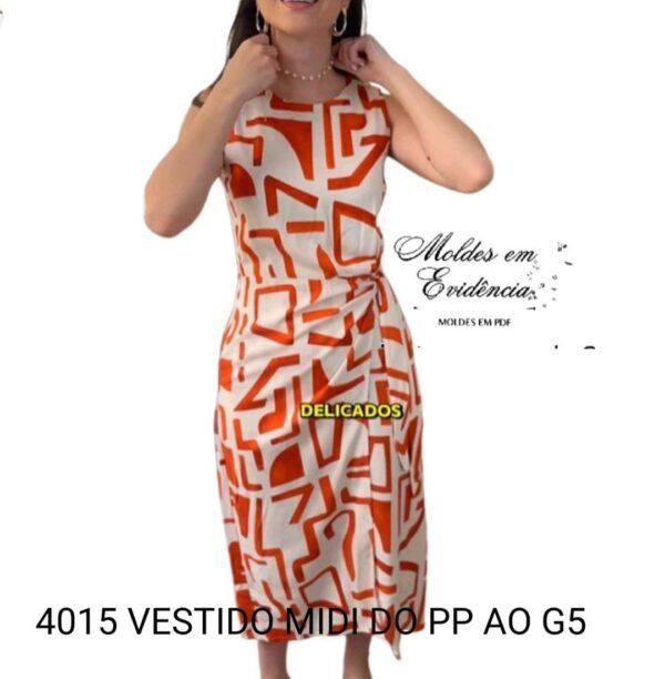 4015 VESTIDO MIDI DO PP AO G5 EM PLOTTER