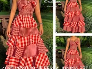 4020 VESTIDO DE FESTA JUNINA ESTILOSO DO PP AO G5