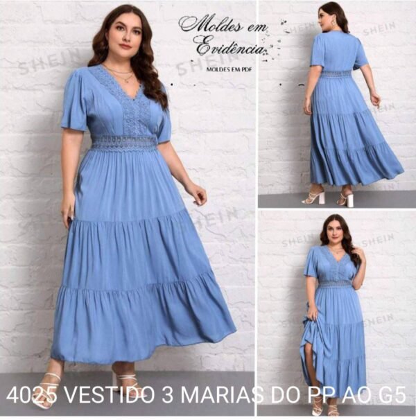 4025 VESTIDO 3 MARIAS DO PP AO G5