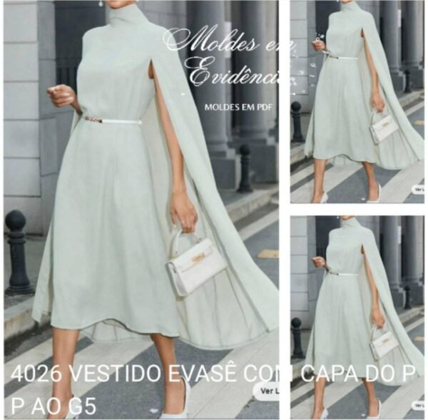 4026 VESTIDO EVASÊ COM CAPA DO PP AO G5