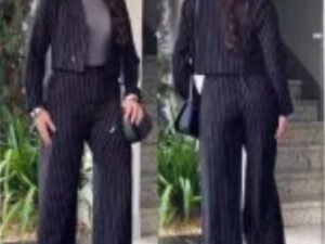 4028 CONJUNTO BLAZER CURTO COM CALÇA ALFAIATARIA DO P AO G5