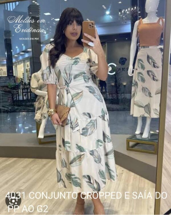 4031 CONJUNTO CROPPED E SAÍA DO PP AO G2